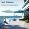 Best Choice Products 10ft 360° Rotating Cantilever Easy Auto Open Patio Umbrella w/ Solar LED Lights
